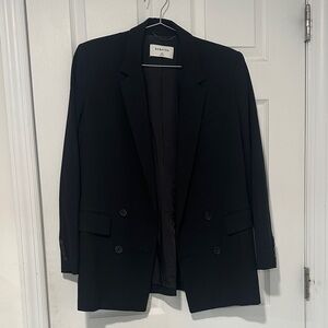 Babaton Black Double-Breasted Tailored Blazer